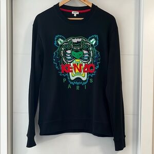 Kenzo Black Tiger Embroidered Men's Sweater